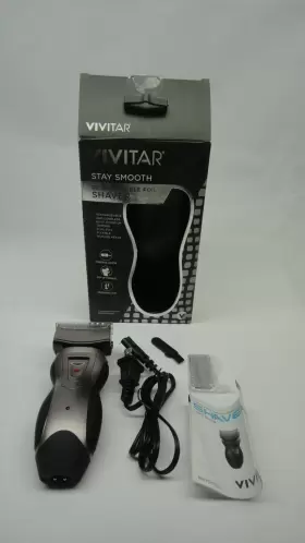 Pg-v003 Vivitar Rechargeable Dual-head Foil Shaver With Soft Touch Grip #2