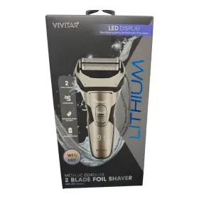 Pgv535-noc Vivitar Cordless 2 Blade Foil Shaver Led Display Wet/dry Rechargeable Trimmer