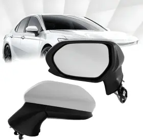 240730 Vmd Ccdz Driver Side View Mirror Compatible With Toyota L-driver White-3 Pins