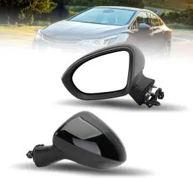 240102 Vmdccdz Driver Side View Mirror Compatible With Chevy Cruze L-driver Black