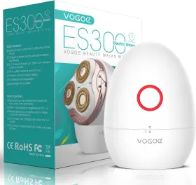 Es300-vogoe-fba Vogoe Electric Shaver For Women 3d Floating Blade Rotary Razor Hair Remover White