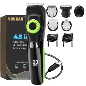 Voukad2 Voukad 850039828997 Beard Mustache Trimmer With 5 Attachments 40 Adjustable Precisions Waterpro