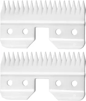 Wahfox 313026690644 Ceramic Blades For Oster Fast Feed Clipper - A5 Replacement 2 Pieces