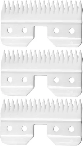 Wahfox 445000757715 3pcs Fast Feed Ceramic Blades For Oster Clipper A5 F