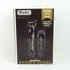 Wahl 043917016009 Professional Cordless Barber Combo - Premium Clipper And Trimmer Set Wahl 043917016009 Professional Cordless Barber Combo - Premium Clipper And Trimmer Set