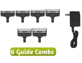 9953 Wahl 2q21 Clipper Guide Combs 1/16 Inch -3/8 6 Count And Replacement Charger - Model