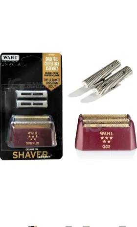 7031-100 Wahl Shaver/shaper Super Close Gold Foil And Cutters
