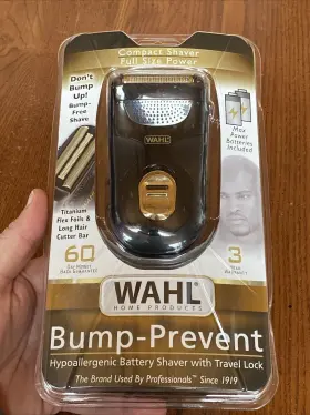 7066-200 Wahl - Bump Prevent Hypoallergenic Battery Shaver With Travel Lock #7066-200 New