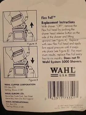 7336-1000 Wahl New Custom Shave Series 1 Close Replacement Gold Foil Model #2 7336-1000 Wahl New Custom Shave Series 1 Close Replacement Gold Foil Model #2