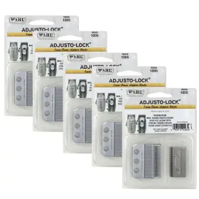 Wa-01005-5x-k Wahl 5x 1005 Adjusto-lock 1-3mm Clipper Blades 3 Hole Silver For Designer