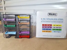 Wahl Wh-3390-100 5-in-1 Stainless Steel Attachment Guide Comb Kit 7-pack Missing #2 Guard