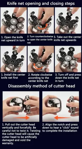 K-txd01-7 Weltition Upgrade 7 Heads Men S 5-in-1 Electric Head Shaver For Bald Multifunctional #2 K-txd01-7 Weltition Upgrade 7 Heads Men S 5-in-1 Electric Head Shaver For Bald Multifunctional #2