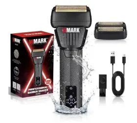 Wmark 971196417108 Dark Warrior High Speed Cordless Foil Shaver 9000 Rpm Waterproof