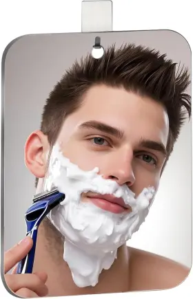 Wlg25 Wnjlxlgdgo Shower-mirrors Anti-fog Mirror Shaving 6.7 Inch L X 5.1 W Silver