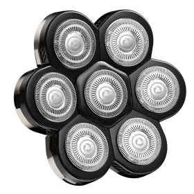 Wyklaus 445052453474 7 Blades Head Shaver Replacement Heads Blade