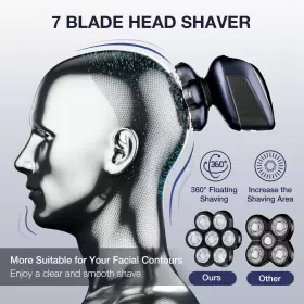 Wyklaus 974388020223 Head Shaver 7d Upgrade Shavers For Bald Men Electric Razor With N #2