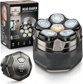 Fk-8750-1 Wyklaus Head Shaver For Bald Men Waterproof Hypoallergenic Black And Grey