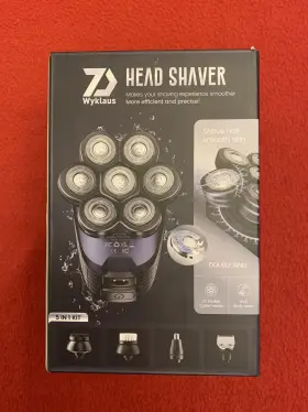 X003kytbr7 Wyklaus 7d Blade 7 Head Shaver Navy Precise Bald Shave 5-in-1 Kit - New #w511