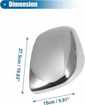 A23010400ux0241 X Autohaux 1 Pair Left Right Exterior Door Mirror Cover Cap Overlay Chrome #3