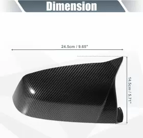 A23122200ux0215 X Autohaux Pair Car Rear View Driver Passenger Side Mirror Black Carbon Fiber #3