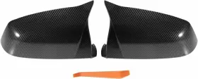 A23122200ux0215 X Autohaux Pair Car Rear View Driver Passenger Side Mirror Black Carbon Fiber