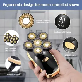 Yhayho 605129183407 Head Shavers For Bald Men Rotary Electric Razor Cordless Shaver Multi #2