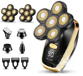 Ht-990t2 Yhayho Head Shavers For Bald Men Rotary Electric Razor Cordless Shaver