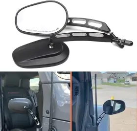 Younderm 741416073935 1 Pair Door Hinge Mirrors Of 127mm X 83mm 5 Inch 3-1/4 Black With 3 Hole