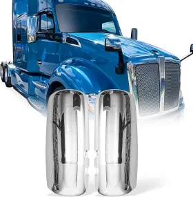 Yj-6804e-l Yuanjufitt Yj-6804e-l&r Chrome Dood Mirror Covers For Kenworth T680 T880 W990 Rear View