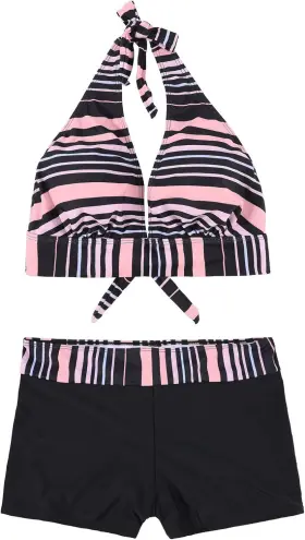 Mnfuhccas1754g0000 Zando Womens Two Piece Halter Swimsuit Athletic Push Up 2-4 B Cute Stripe #2