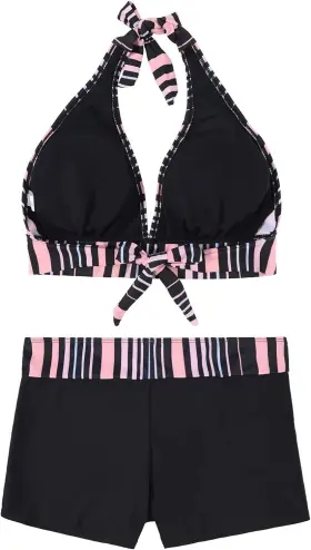 Mnfuhccas1754g0000 Zando Womens Two Piece Halter Swimsuit Athletic Push Up 2-4 B Cute Stripe #3