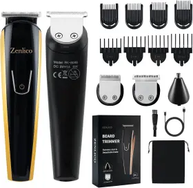 Fk-8188 Zenlico 3-in-1 Beard Trimmer For Men Grooming Kit Nose Hair And Body Razor 14 Attachments