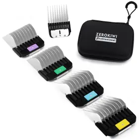 Usazk10046 Zerokiwi 4 Pieces Professional A5 Style Animal Clipper Metal Snap-on Attachment Guard