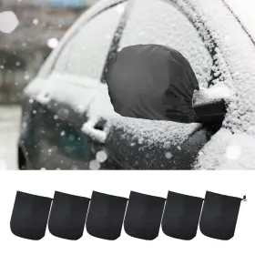 Ziciner362mc Ziciner 6 Pcs Waterproof Side View Mirror Covers With Drawstrings Snow Ice Mirr