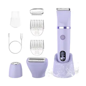 2018purple Zivelier 3-in-1 Electric Razor Ipx7 Waterproof Bikini Trimmer Wet And Dry Use ... Fast Ship