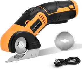 Z-pl01 Zlbosu Cordless Electric Scissors 4 V Rechargeable Rotary Cutter With Led Light Safet