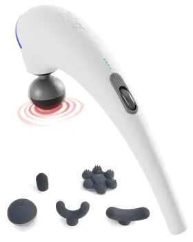 Zma-27 Zyllion Handheld Back And Neck Massager - Cordless Rechargeable Electric Vibr