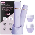 Electric Bikini Trimmer: 2 IN1 Body Facial Hair Remover - Painless Purple. Fixed Price $23.03.