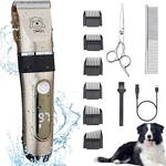 Iweel Dog Clippers, 2-SPEED Professional Rechargeable 12 Piece Set, Gold. Fixed Price $31.78.