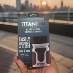 Titanium Edge Beard & Body Compact Shaver Cordless Pop-up Trimmer Battery Silve. Fixed Price $25.00.