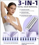 Ufree 3-IN-1 Rechargeable Waterproof Women's Shaver U-1816 Bikini Face Legs. Fixed Price $15.00.