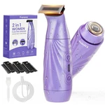 Kapopop 2-IN-1 Bikini Trimmer For Women, Painless Electric Razor Purple. Fixed Price $50.90.