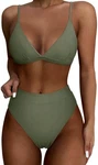 Suuksess Women High Waisted Cut Bikini Set Sexy Triangle 2PIECE Swimsuit Sm. Fixed Price $17.99.