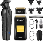 Kemei Professional Hair Trimmer For Men Cordless, Foil Shaver 1102+2299BLACK. Fixed Price $77.35.