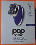 Pop Sonic Sphere Shaver Rechargeable Unisex 5-HEAD Navy. Fixed Price $35.00.