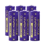 Funkawa (6-PACK) Shockli 14430 3.2V 450MAH LIFEPO4 Rechargeable Solar. Fixed Price $16.89.