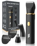 Raxmetry Manscape Body Hair Trimmer For MEN-3 In 1 8 Piece Set, Black. Fixed Price $51.93.