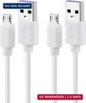 Smays Usb To Micro Cable 3FT Charging Cord White 2-PACK. Fixed Price $8.67.