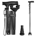 Zeptx Folding Walking Quad Cane For Women,collapsible Standard, Black. Fixed Price $49.99.