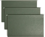 Legal Size Hanging File Folders With Adjustable Tabs, 25 Pack, Green. Fixed Price $59.02.